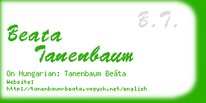 beata tanenbaum business card
